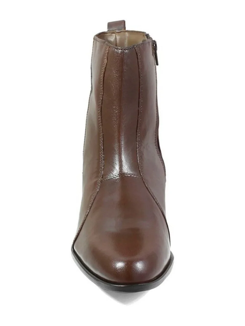 Stacy Adams Men's Santos Plain-Toe Side Zipper Boot Cognac Leather Size 11  NEW